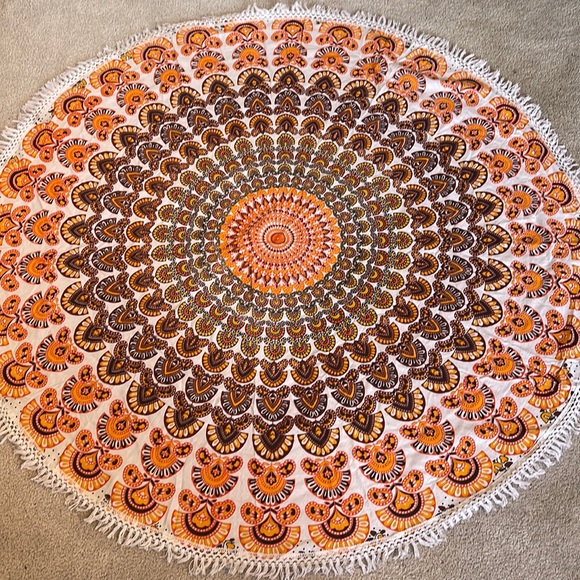 Orange Boho Tapestry - Picture 2 of 6
